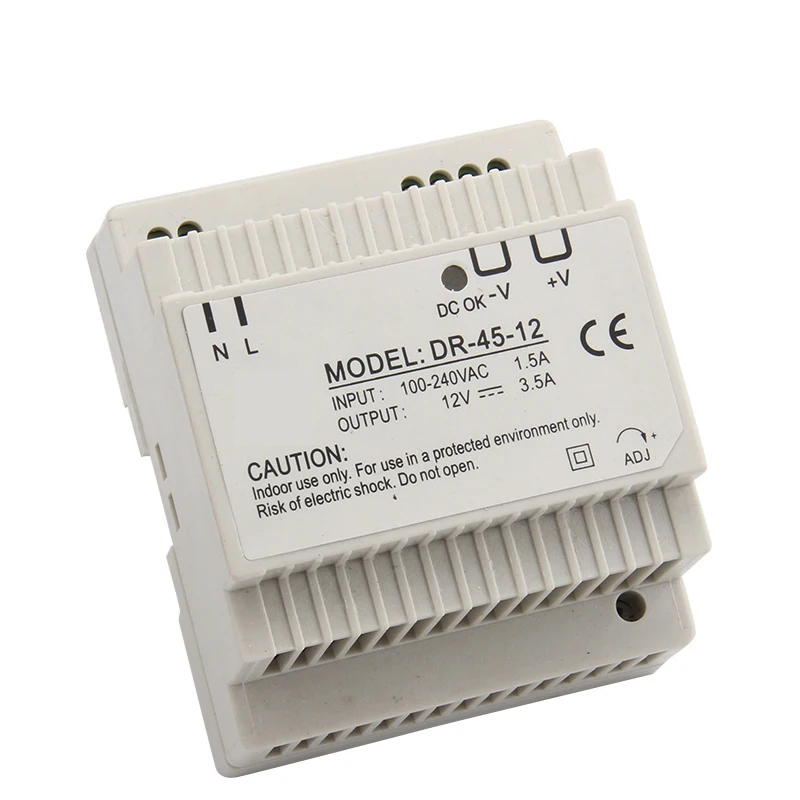 DR 45 Din Rail источник питания Вт 15В 2.8а импульсный AC 110В/220В трансформатор в DC ac dc