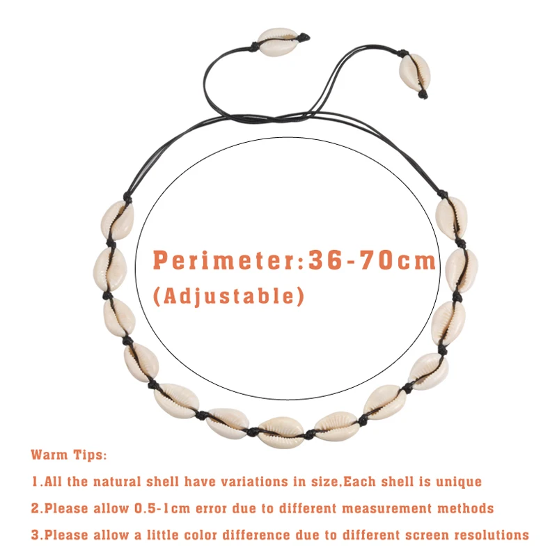 Natural Summer Beach Shell Choker Necklace Simple Rope Bohemian Seashell Collar Jewelry for Women Girls Birthday Gifts | Украшения и