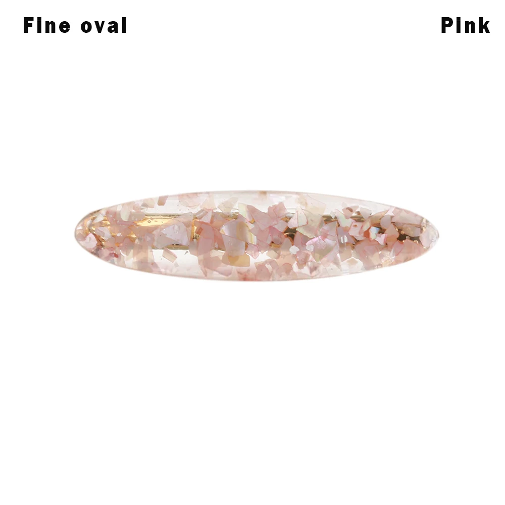 Fine oval pink Корейские Овальные Заколки для волос розовые заколки для волос винтажные геометрические аксессуары для женщин шикарные заколки для волос - Цвет: Fine oval pink