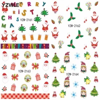 1 sheet christmas design diy decals water transfer printing stickers accessories for nails salon