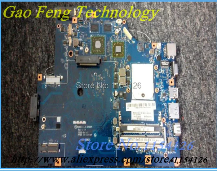 Материнская плата для ноутбука LA 5754P Lenovo G565 Z565 материнская неинтегрированная DDR3