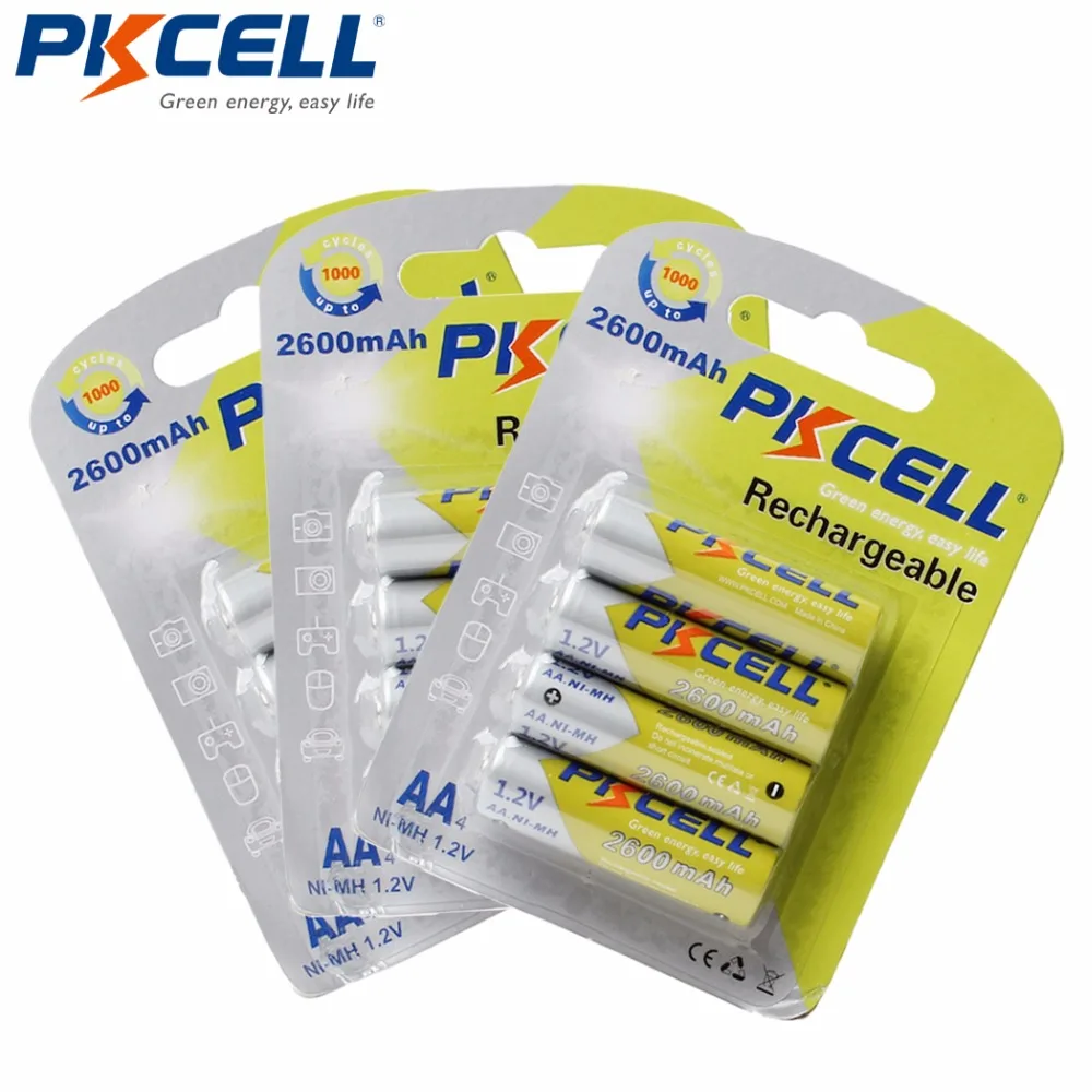 Аккумуляторные батарейки AA NiMH 1 2 в 2600 мАч А 12 шт./3 карты|battery replacement ipod classic|battery operated