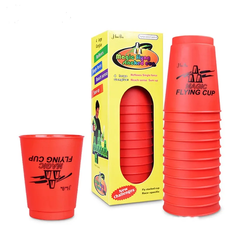 

12Pcs/Set Speed Cups With Puzzle Game Hand Speed Training Game Kids Gift Funny Indoor Game Hand Lever Sports Special Stacks Toys