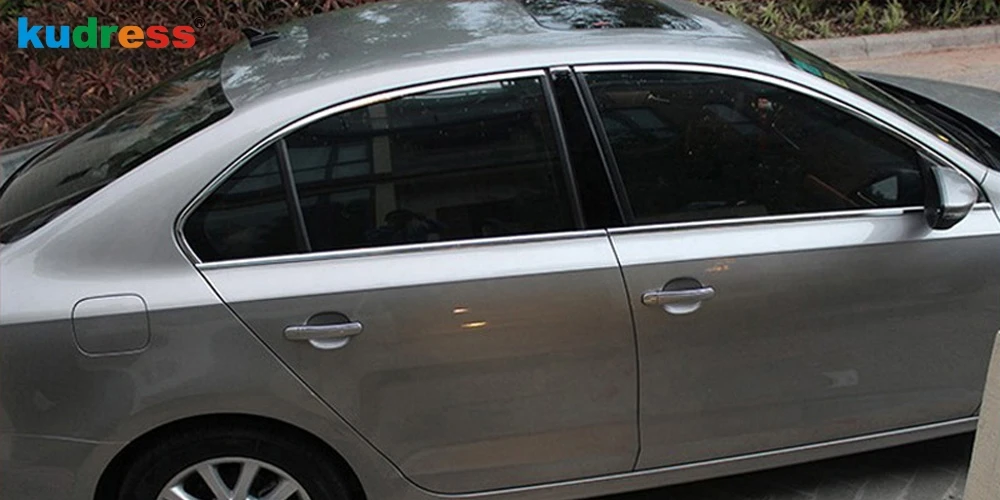 Для Volkswagen VW Jetta 6 MK6 2012- Нержавеющая сталь полный набор оконных подоконников формовочная накладка наклейки авто аксессуары 12 шт
