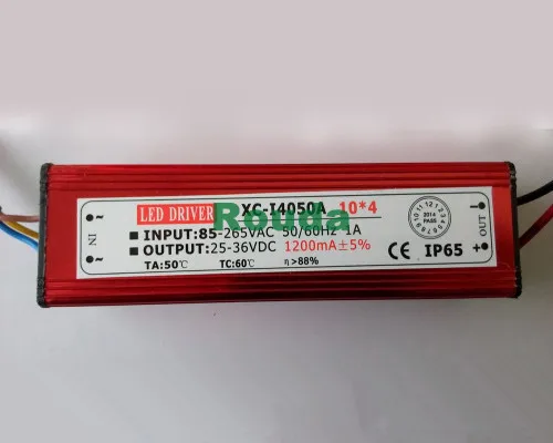 Free shipping 1pcs Waterproof 10 Series 4 parallel 40W High power floodlight ed driver CE RohsDC30-36V stable supply | Лампы и