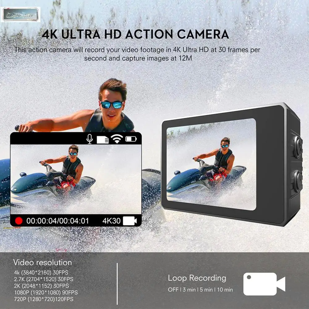 Спортивная Экшн-камера EastVita SOOCOO F500 4 K WIFI Ультра HD водонепроницаемая подводная DV