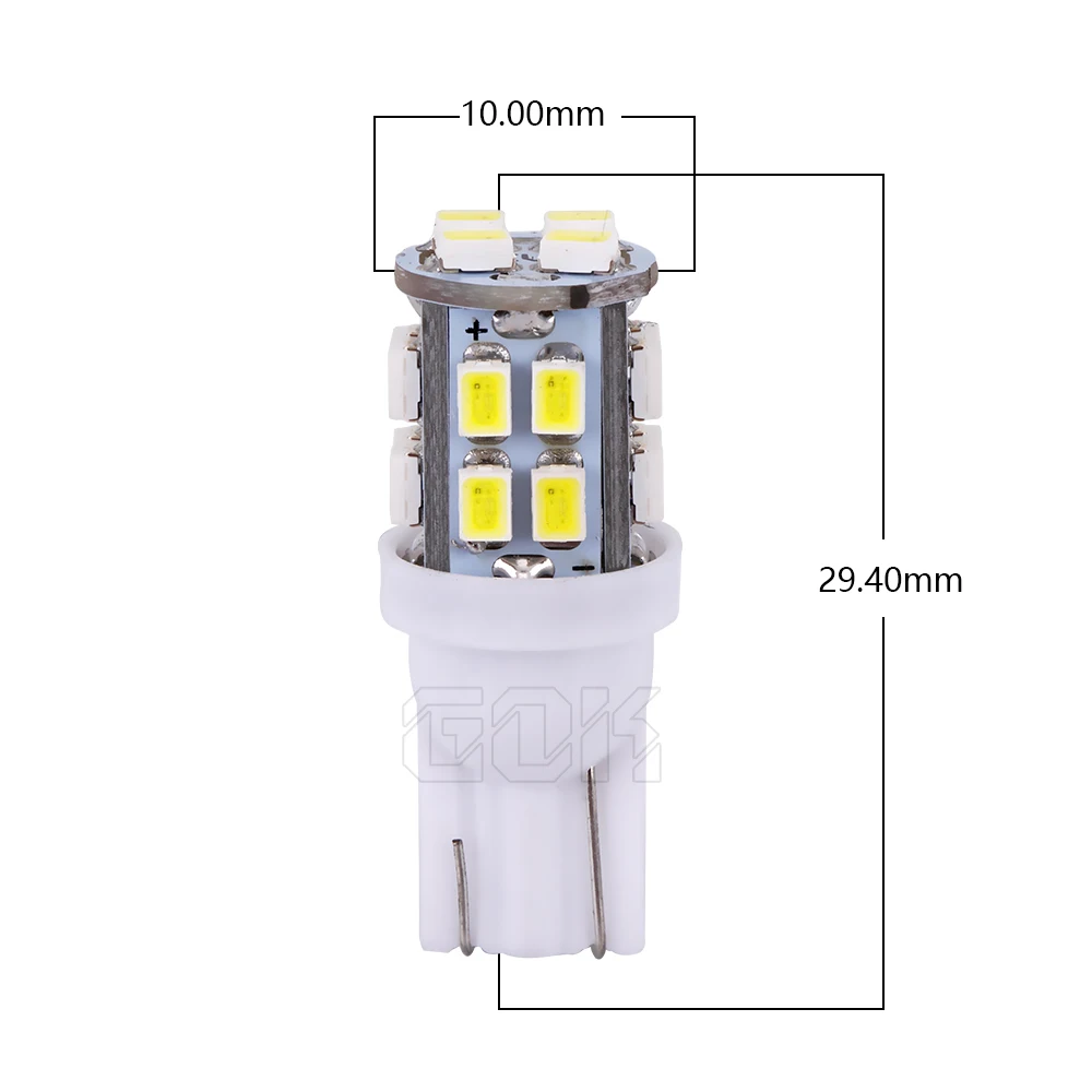 10 шт. Автомобильные светодиодные лампы T10 W5W 194 168 smd 1206 3020|car light|10pcs t10 ledlight bulb |
