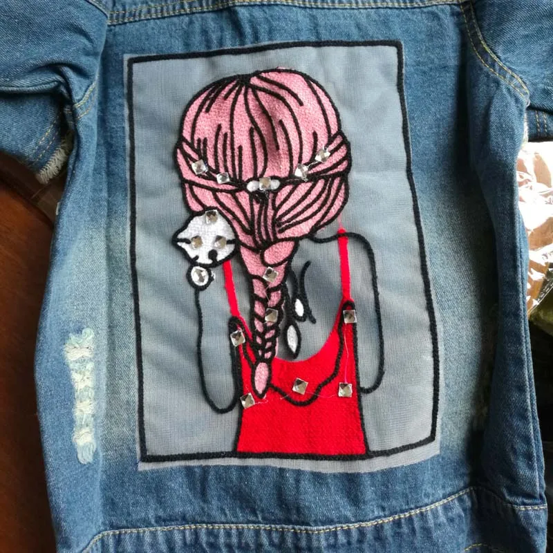 Детская джинсовая куртка хлопковая верхняя одежда для девочек-подростков От 1 до