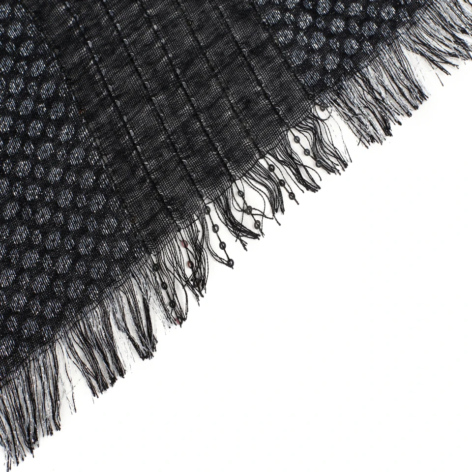 2019 новый модный дизайн черный шарф с блестками зима осень благородный основной