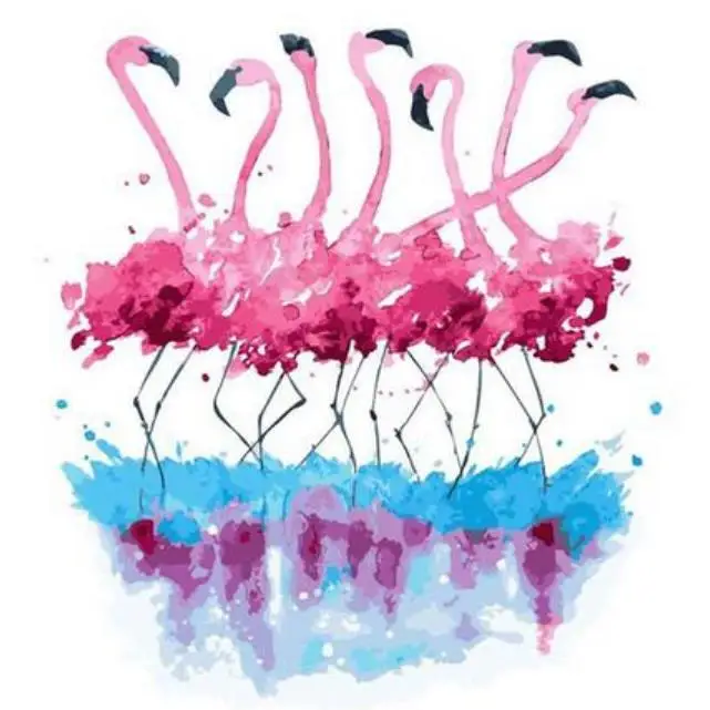 5D Сделай Сам Алмазная Картина Вышивка крестом вышивка розовый Фламинго Стразы