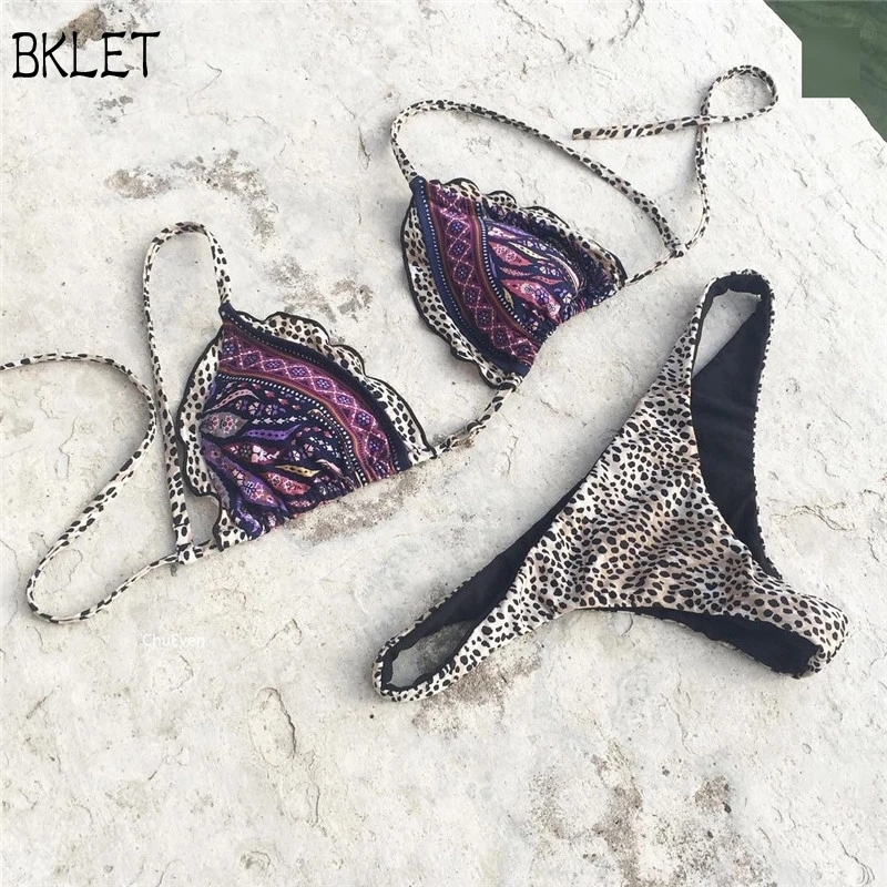 

2018 New Summer Womens Sexy Leopard Print Bikini Push-Up Swimwearlow Waist Alluring Women's Swimsuits Biquini Beach Bikini