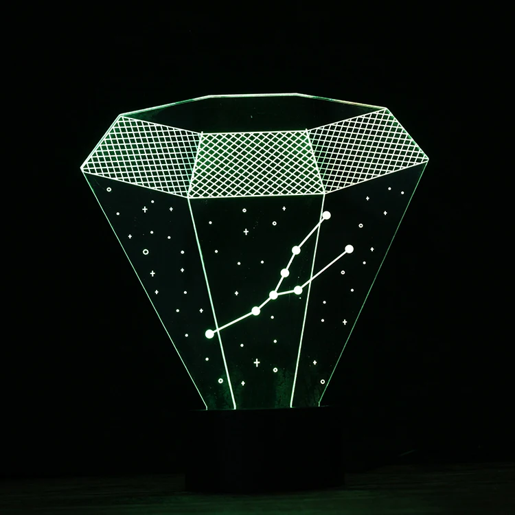 Новое изобретение щетка для 3D зодиака Рак созвездий светодиодный ночной