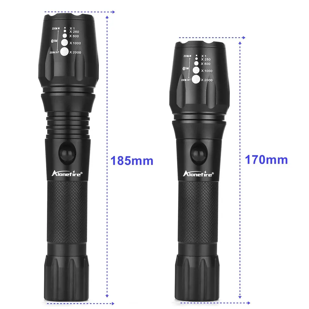 Alonefire G900 CREE XM-L T6 СВЕТОДИОДНЫЙ Алюминиевый Водонепроницаемый зум-фонарик с