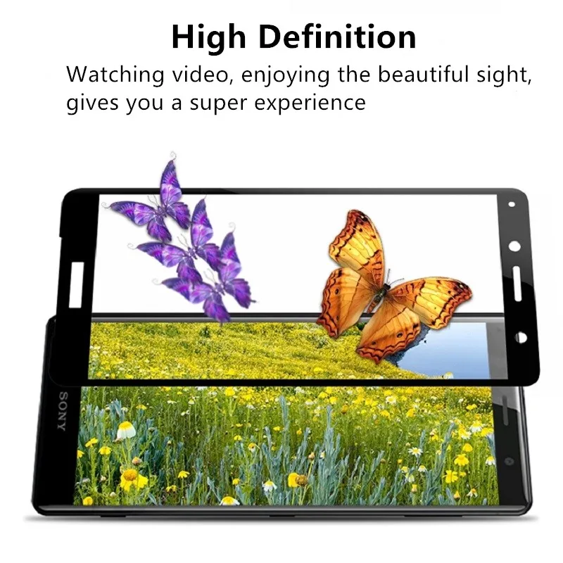 Закаленное стекло для Sony Xperia X XZ1 XZ2 XA XA1 XA2 XP XZS Compact Ultra XZ Premium полное покрытие защита