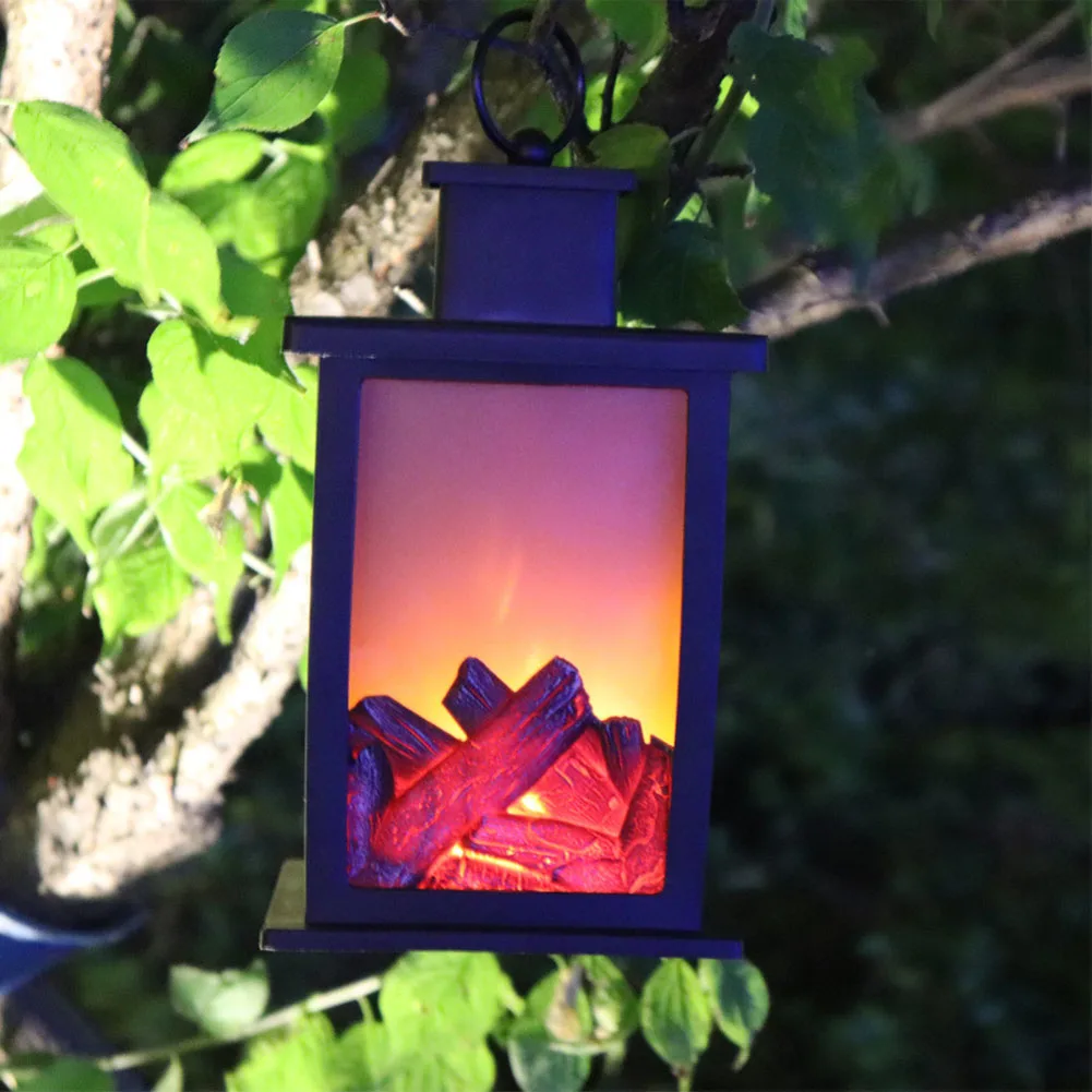 

1 Pcs Fireplace LED Burning Effect Lantern Light Lamp Durable For Garden Lawn Bedroom _WK