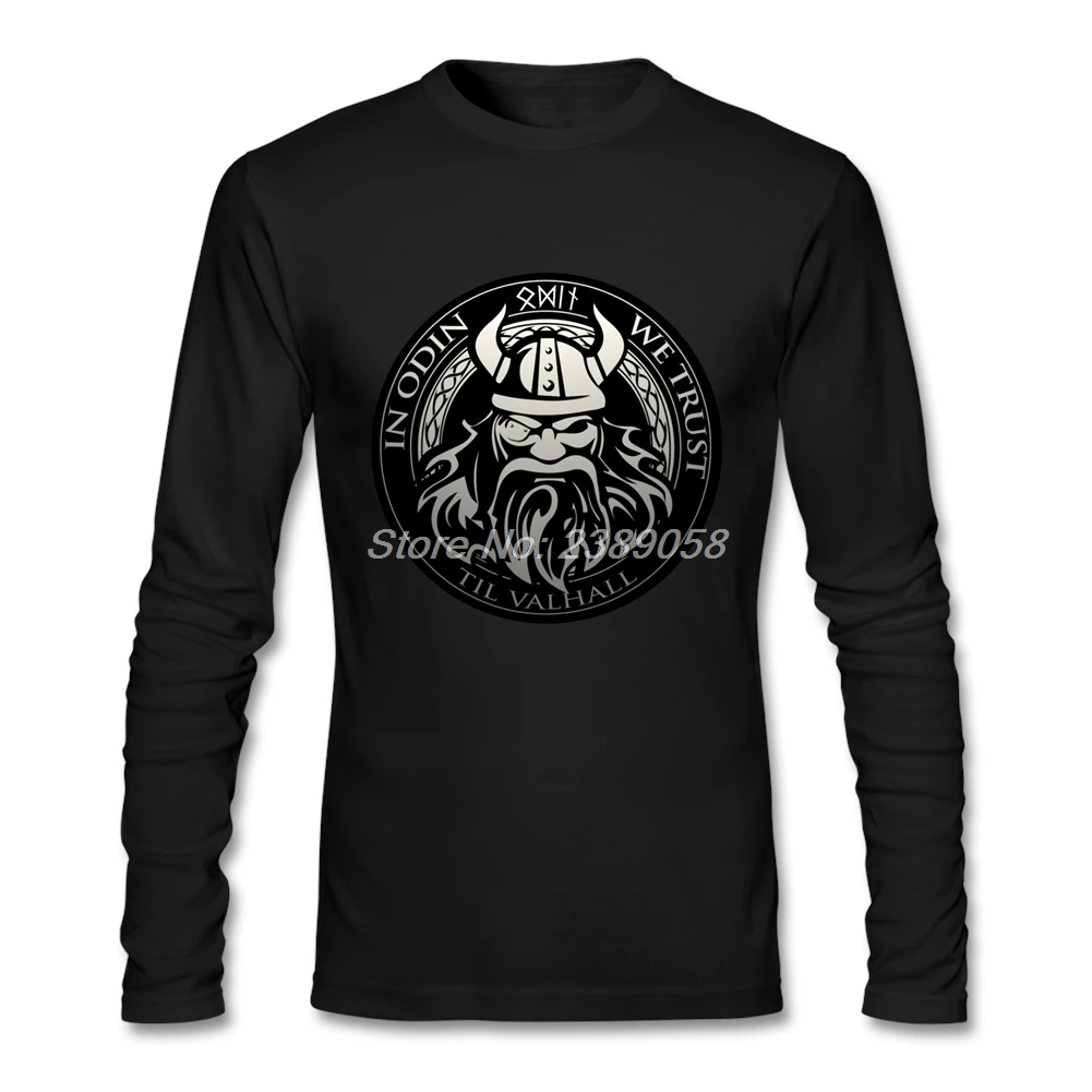 Новейшая Мужская рубашка Vikings Sons of Odin недорогая брендовая одежда Valhalla футболка с