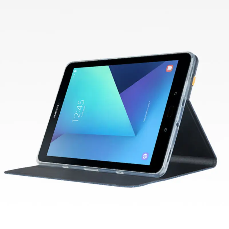 Tab S3 T820 9 7 дюймов джинсовый кожаный чехол защитный с подставкой для Samsung Galaxy T825