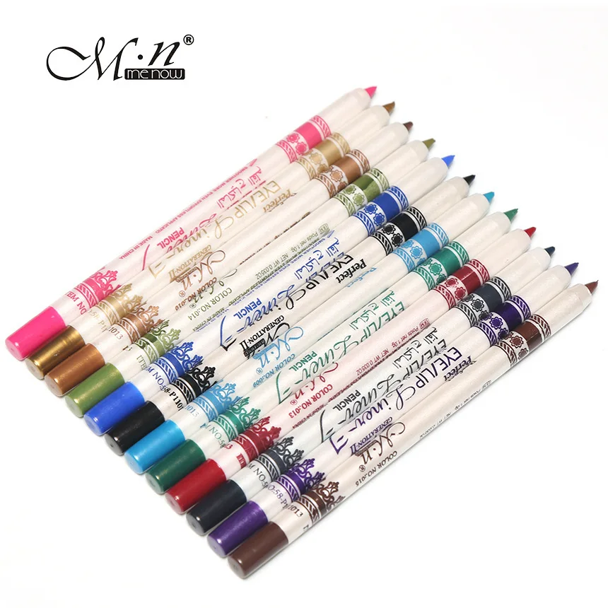 Горячая 12 шт./лот тени для век водонепроницаемый карандаш подводки глаз