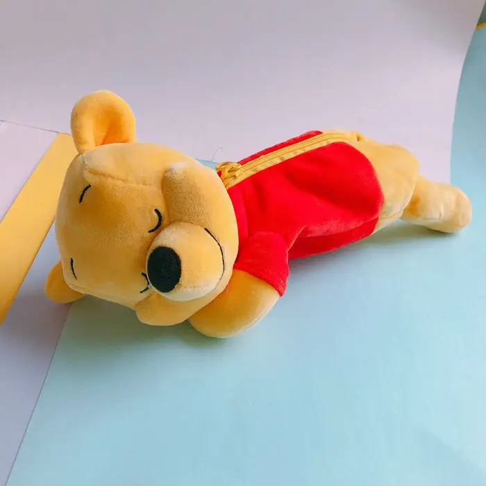 Милый мультяшный Микки, Минни Маус, Дональд Дак, Винни, спальные плюшевые игрушки, сумки для детей, чехол-Карандаш для девочек, подарки на день рождения - Цвет: Winnie