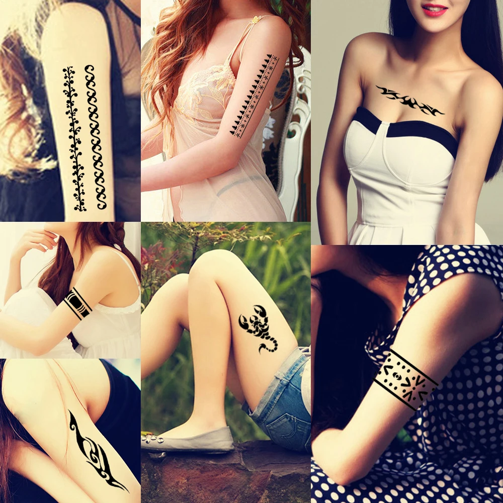 1 шт. трафаретная полоска с узором в виде листьев индийском стиле женский боди арт