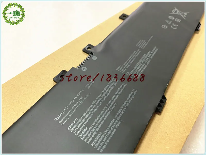 GYIYGY 11 52 V 42Wh B31N1635 Аккумулятор для ноутбука Asus VivoBook 17 X705UA X705NA X705NC X705UB X705UV R702UV N705UQ-EB76