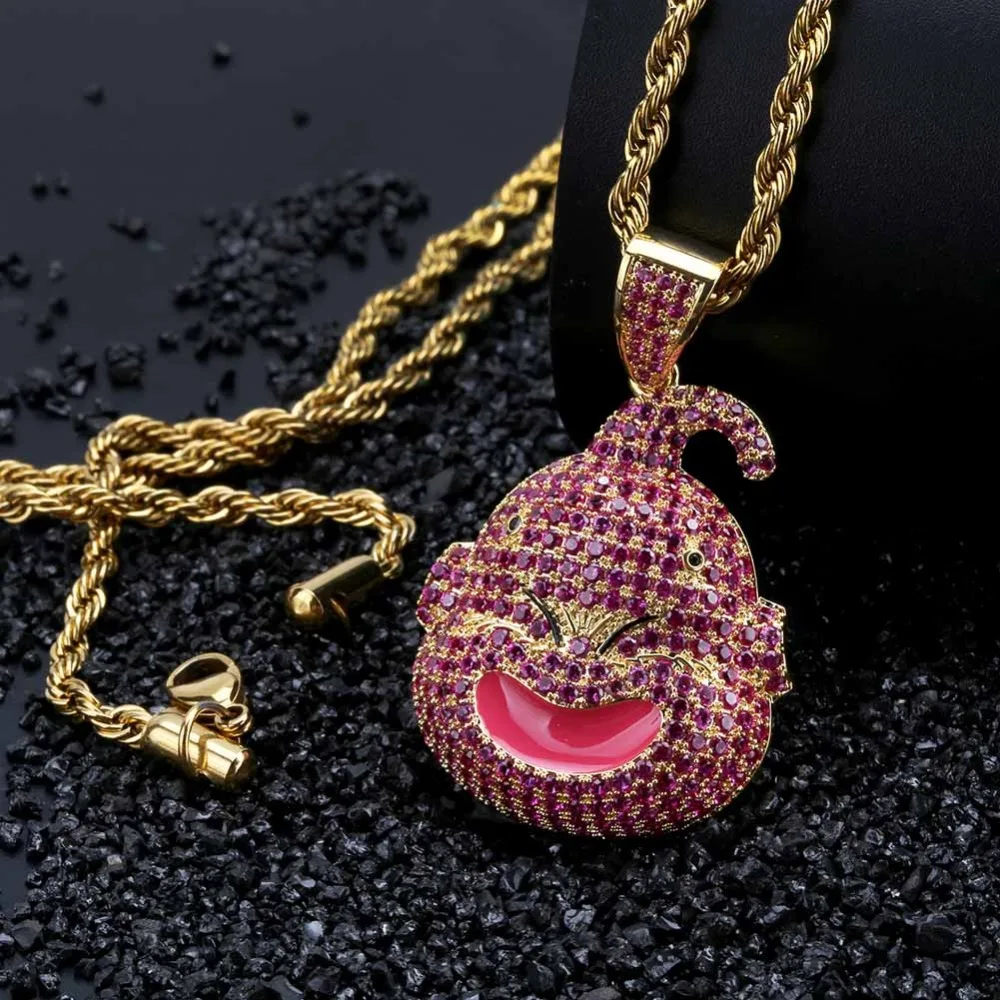 TOPGRILLZ Kid Buu ожерелье с подвеской из Кубического циркония в стиле хип хоп