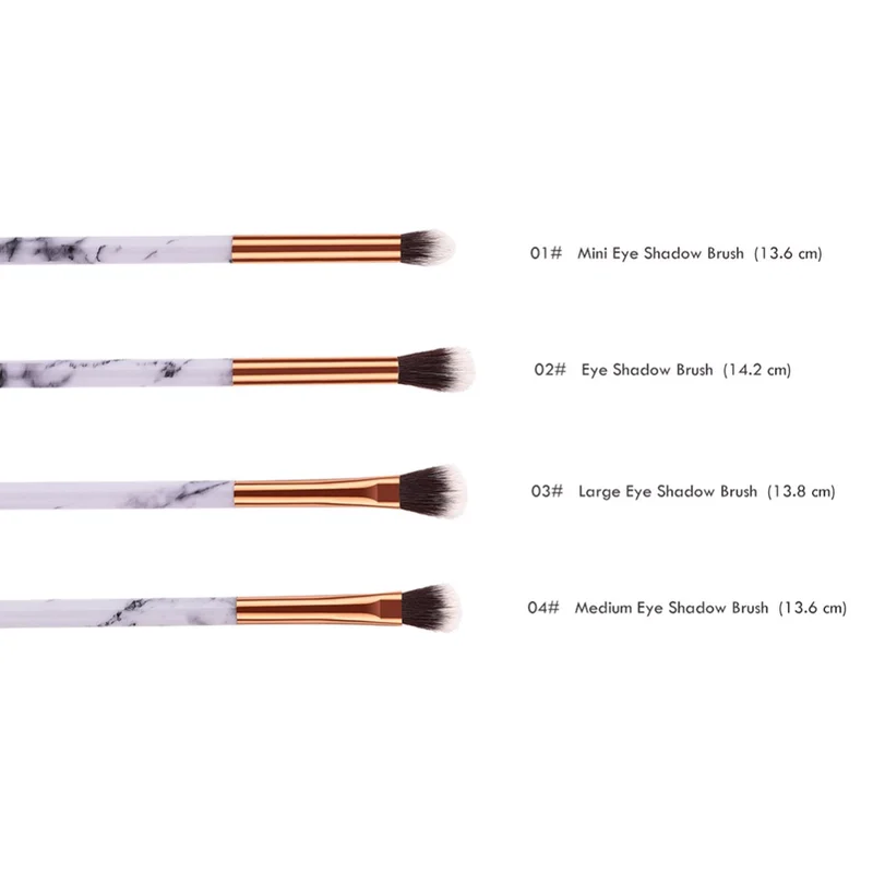 Кисти для макияжа с мраморной текстурой 4 шт. ручка мрамора женская кисть теней