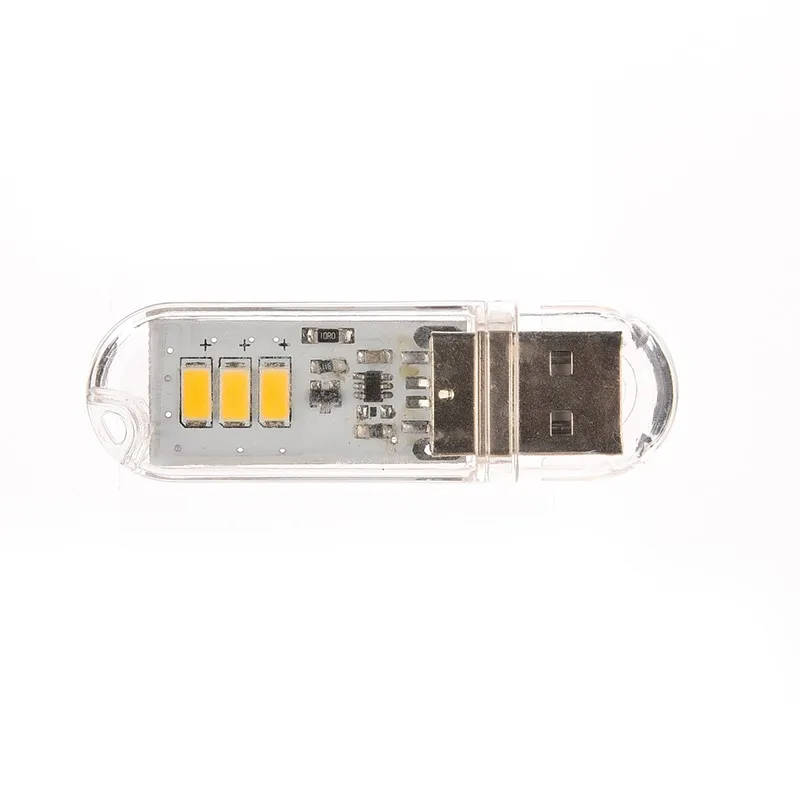 1 шт. мини 3 светодиода USB 5 в светодиодный ночник настольная лампа для чтения книг