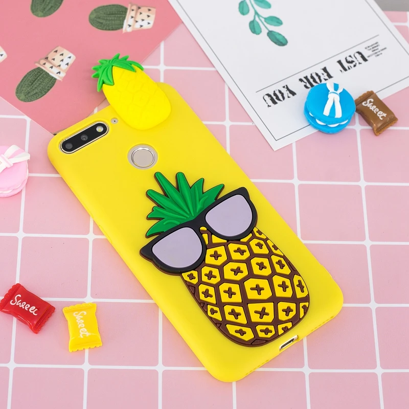 3D Cartoon Unicorn Case For Honor 7A Pro 5.7&quot Cute Toys Silicone Cover Huawei Y6 2018 Phone Bumper Prime |