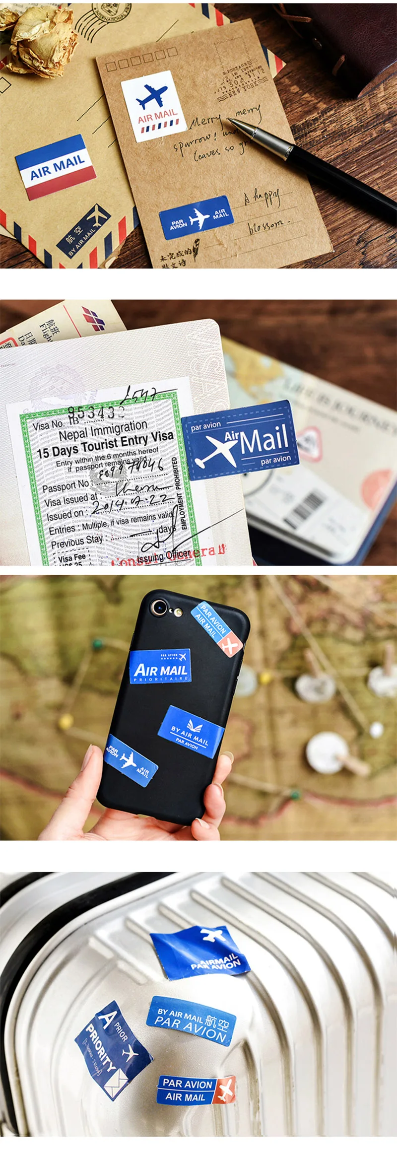 45 шт./кор. винтажная воздушная буква Postmark мини украшение бумажная наклейка украшение DIY альбом дневник sticker наклейка на этикетку