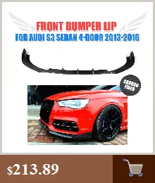 Задний спойлер для Audi A3 S3 Sline RS3 Sedan 2013- задний багажник спойлер для багажника крыло из углеродного волокна/FRP