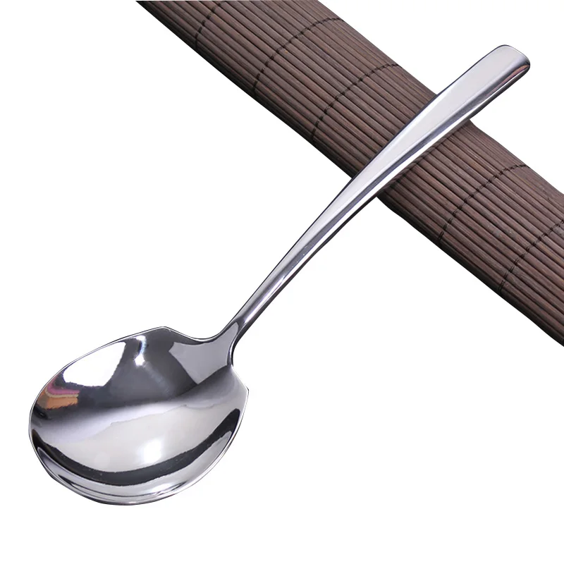 Большая столовая ложка из нержавеющей стали с длинной ручкой Ресторан Бар кафе
