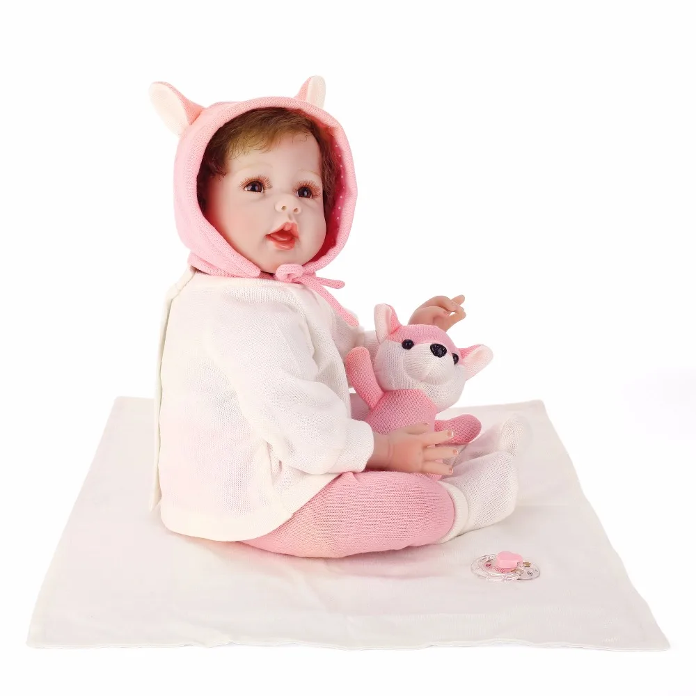 55 см Силиконовые Reborn куклы Baby живой реалистичный Boneca Bebe реалистичные настоящая