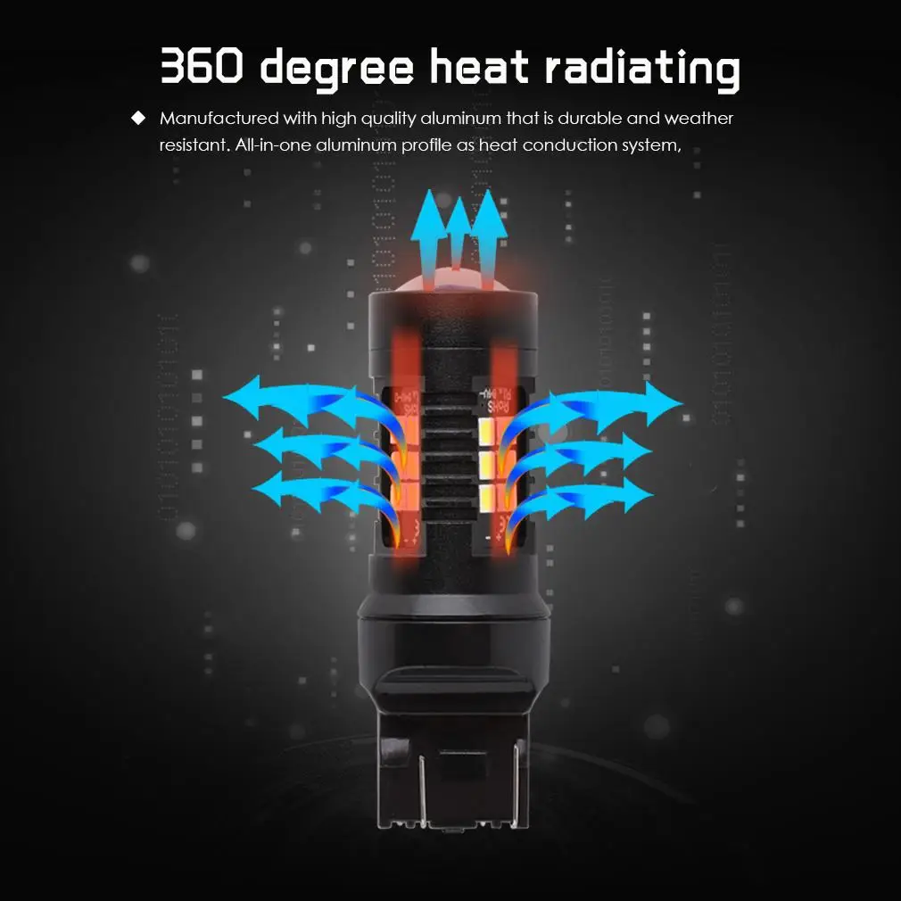 XENPLUS 2шт без ошибок светодиодный 1200Lm T20 W21W W21/5W WY21W 7443 лампа p27/7w Автомобильный