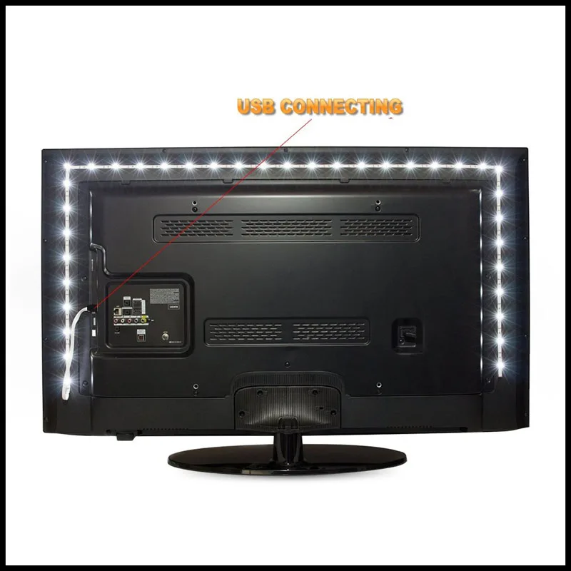 Светодиодные ленты ночное освещение строка DC5V SMD 3528 USB Порты и разъёмы Кабель 1 м 2 5