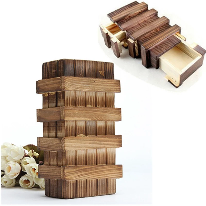 Китайский Винтажный Классический волшебный трюк деревянная коробка-головоломка