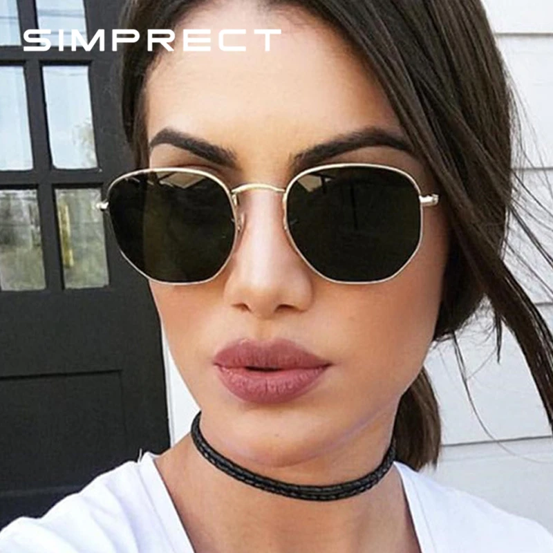 SIMPRECT 2021 Квадратные Солнцезащитные очки для женщин и мужчин модные ретро