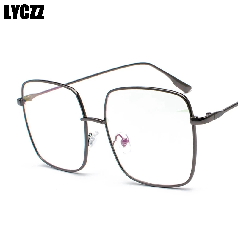 LYCZZ 2019 мужской женская мода квадратный негабаритных солнцезащитные очки для