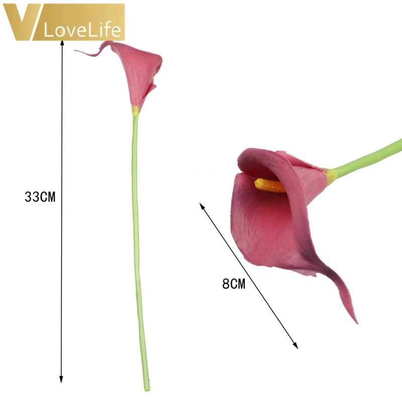 10 шт. Искусственные цветы Calla Lily PE Foam букет для украшения свадьбы подарок на день