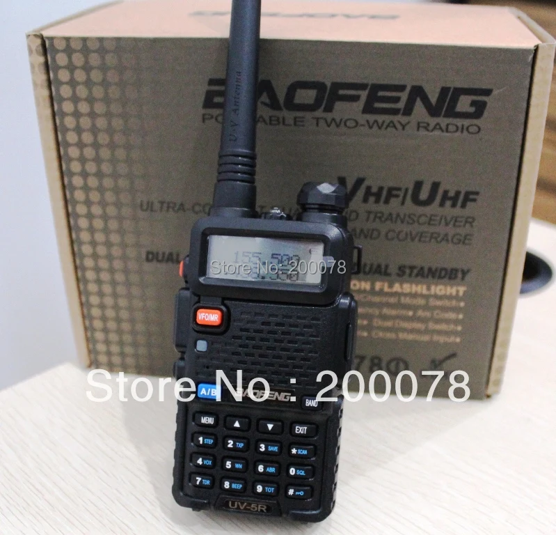 

2 шт. VHF/UHF двухсторонняя радиостанция baofeng pofung uv-5r Двухдиапазонная рация радио FM приемопередатчик PTT SOS фонарик + аксессуары
