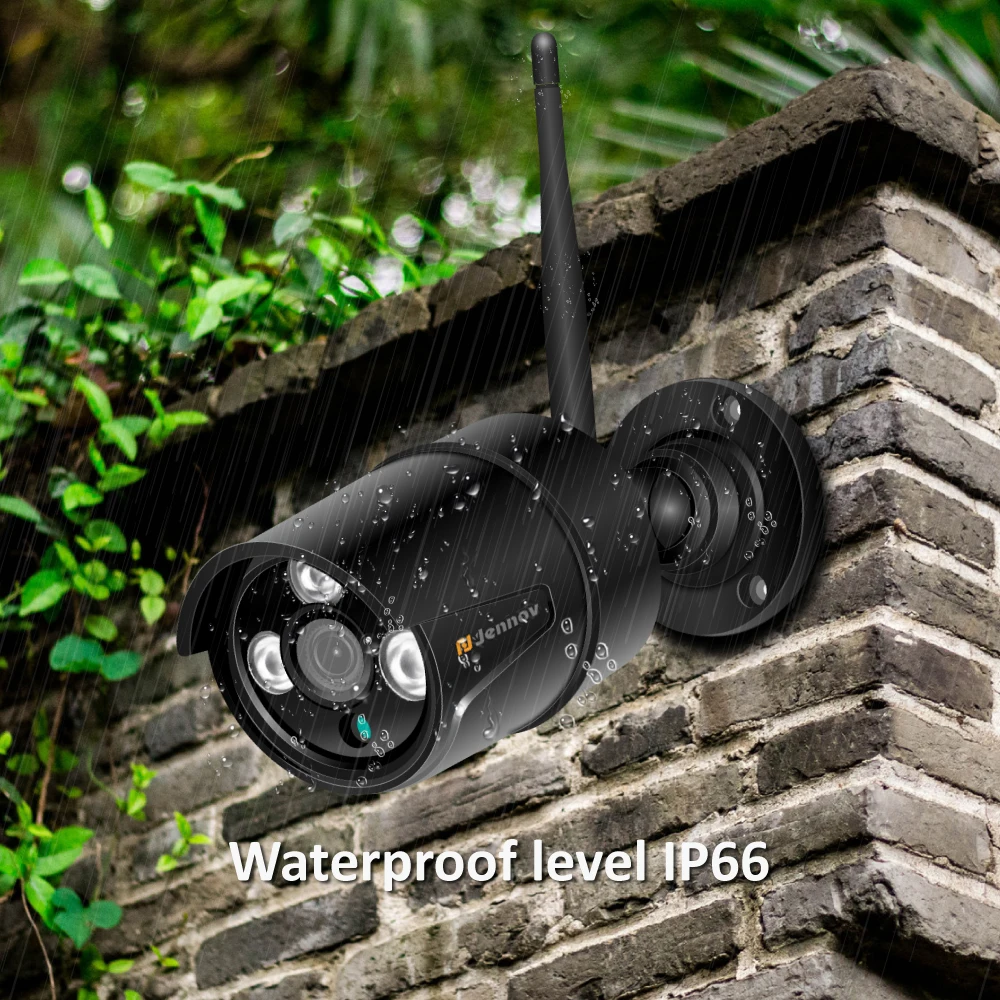Jennov 8CH 1080 P Беспроводная система безопасности 1" ЖК-экран Wifi NVR 2MP наружная аудио камера система видеонаблюдения набор