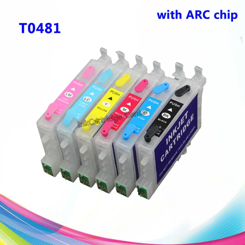 5 комплектов картриджи t0481- 0486 для принтера epson R200/R220/R320/R340/RX500/RX600/RX620/R300/R300M/RX640 |