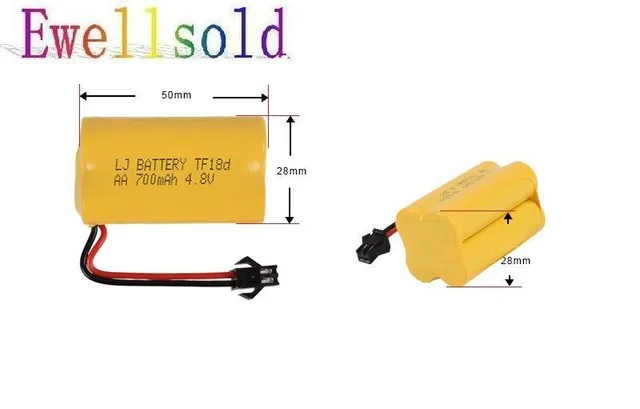 

4.8v Ni-CD Battery 700mAh 4.8v Rechargeable Battery 4* AA Batteries Pack For Rc toys Boats Cars Tanks Robots Guns