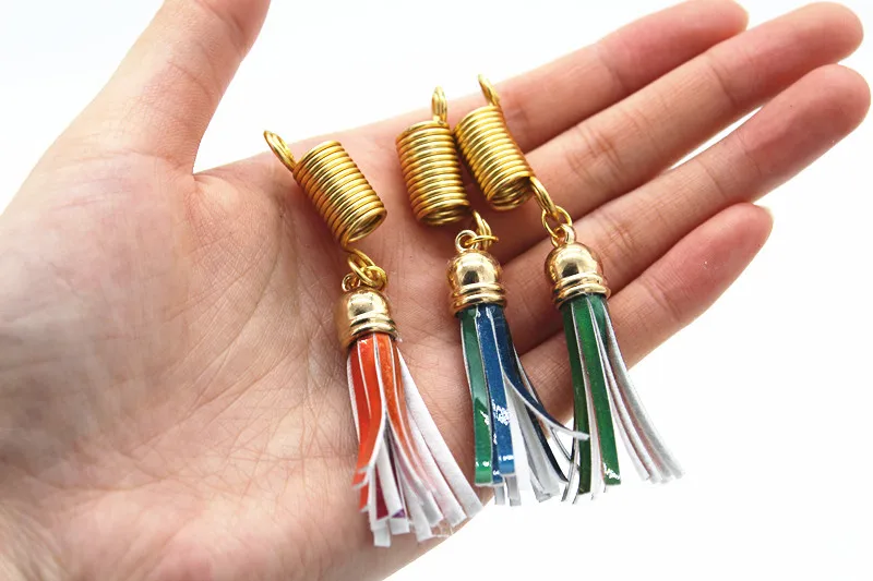 2 шт. спиральные украшения подвески для волос оплетка кисточка подвеска dread dreadlock