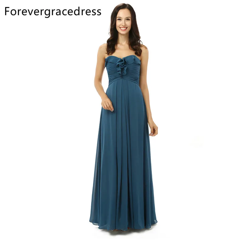 Forevergracedress настоящие фотографии простой платье подружки невесты длинное