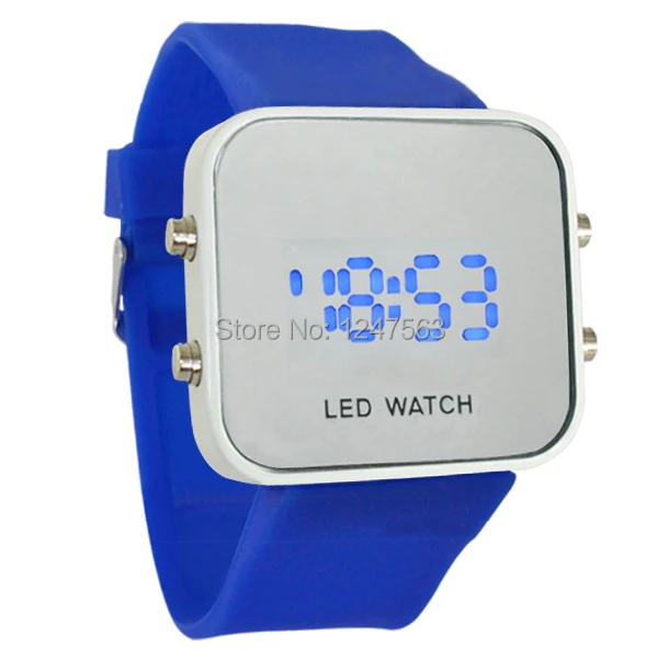 Hot men's fashion sports watch silicone strap LED neutral Blue digital display Halloween gift relogio masculino | Наручные часы