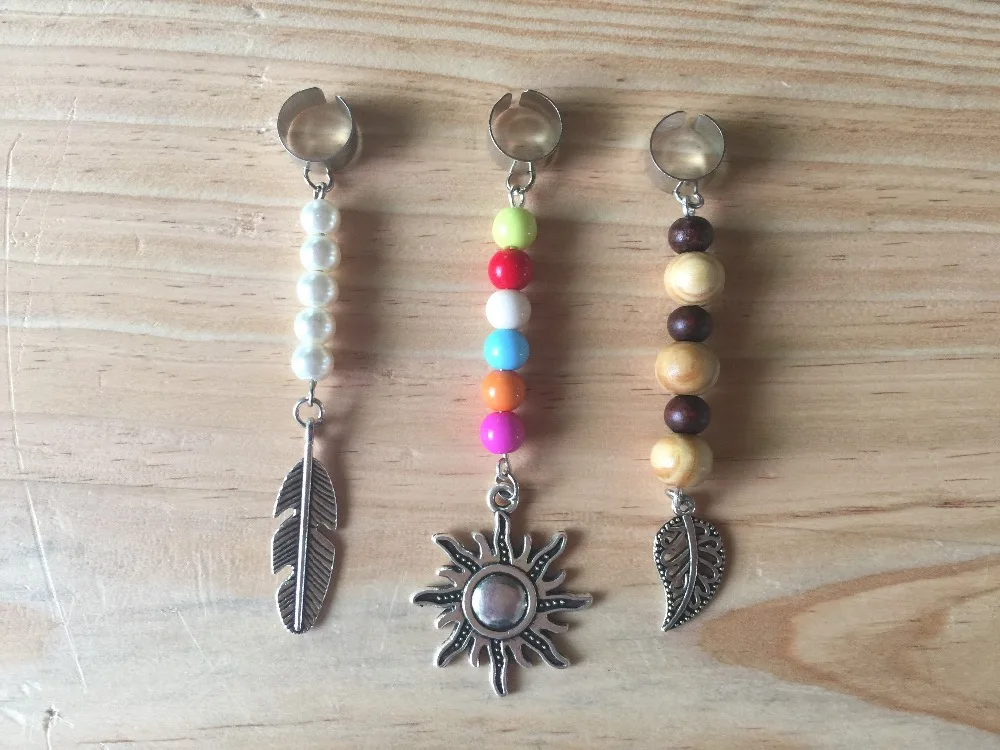 3 тибетские серебряные длинные висячие дреды плетеная заколка для волос зажим