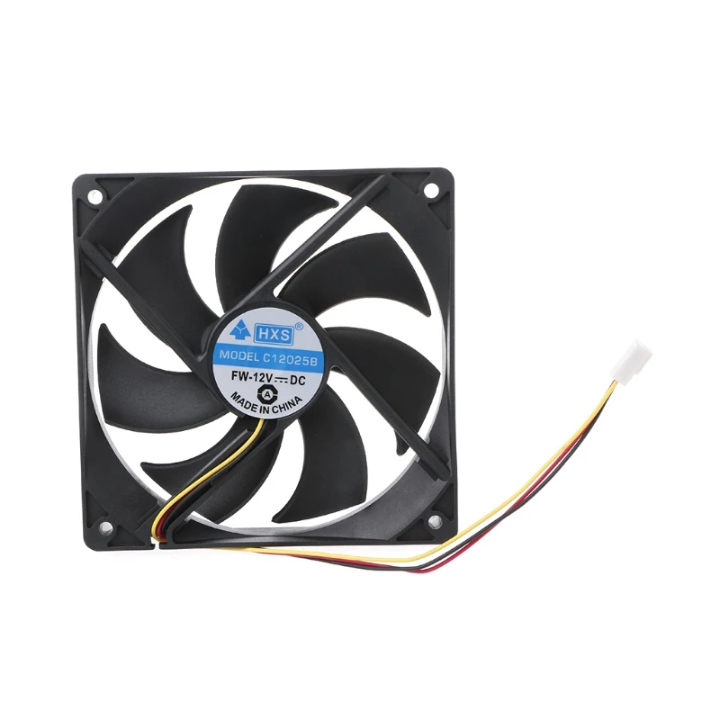 

120x120x25 мм DC 12V 0.15A 3 Pin 7-Blade Корпус компьютера охлаждающий вентилятор кулер 12025