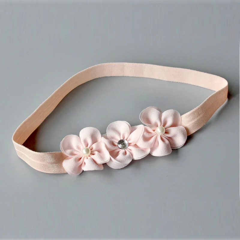 Детские головные уборы с 3 цветами Мягкая повязка на голову для малышей