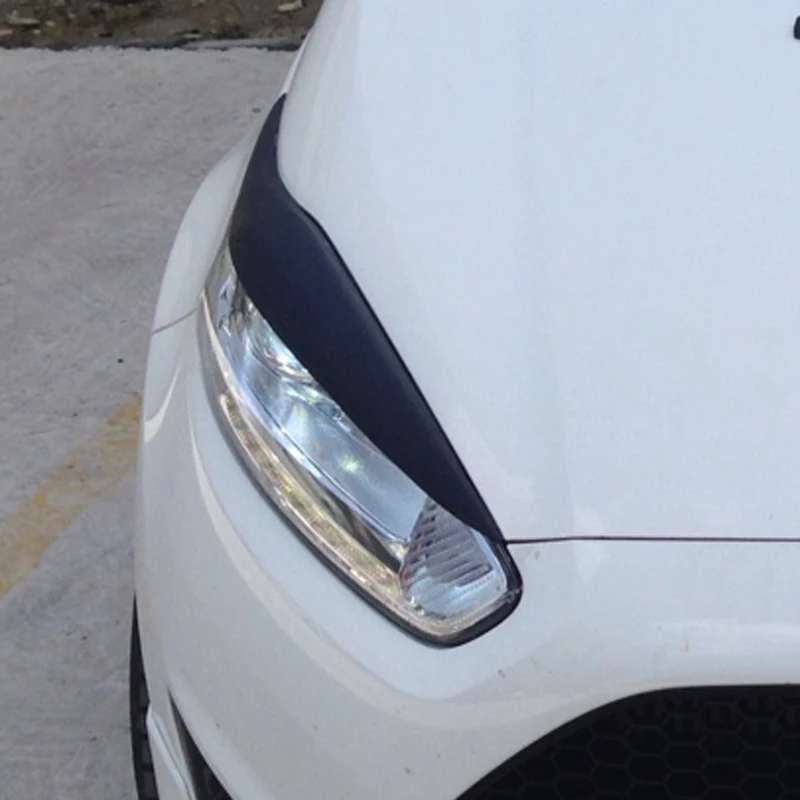 Неокрашенная Стекловолоконная фара век бровь для Ford Fiesta MK8 2013 2015|headlight eyelids|eyebrow